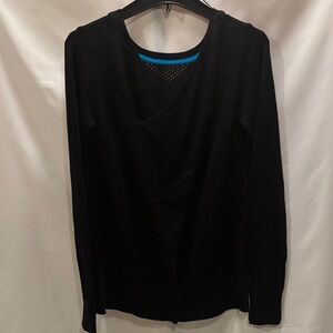 Lululemon Black Mesh Detail Top - size 10